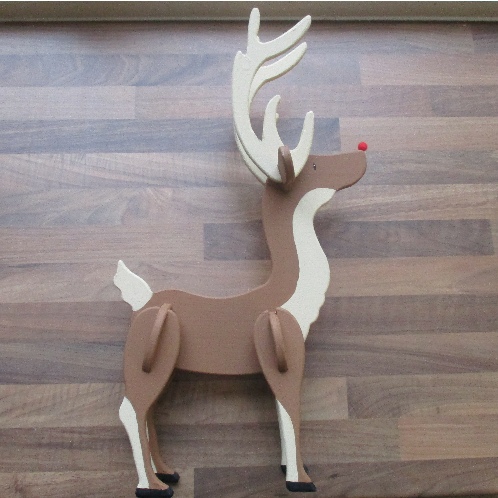 reindeer painted on wood